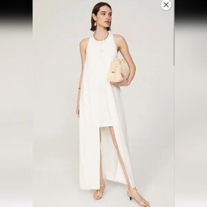 Rosetta Getty Cape White Layered Dress Size 2